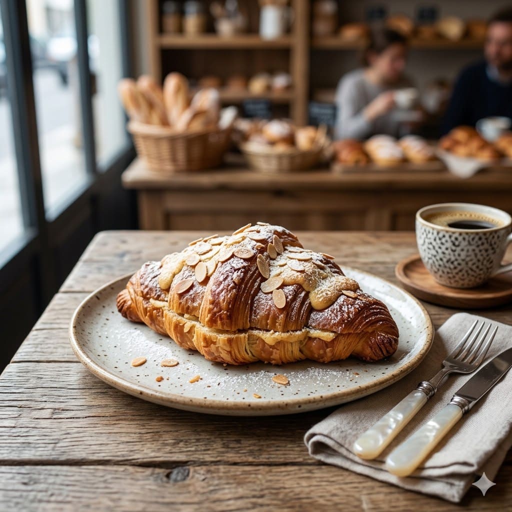 Croissant Almond dari Thirty Three Brew dengan tampilan clean dan modern